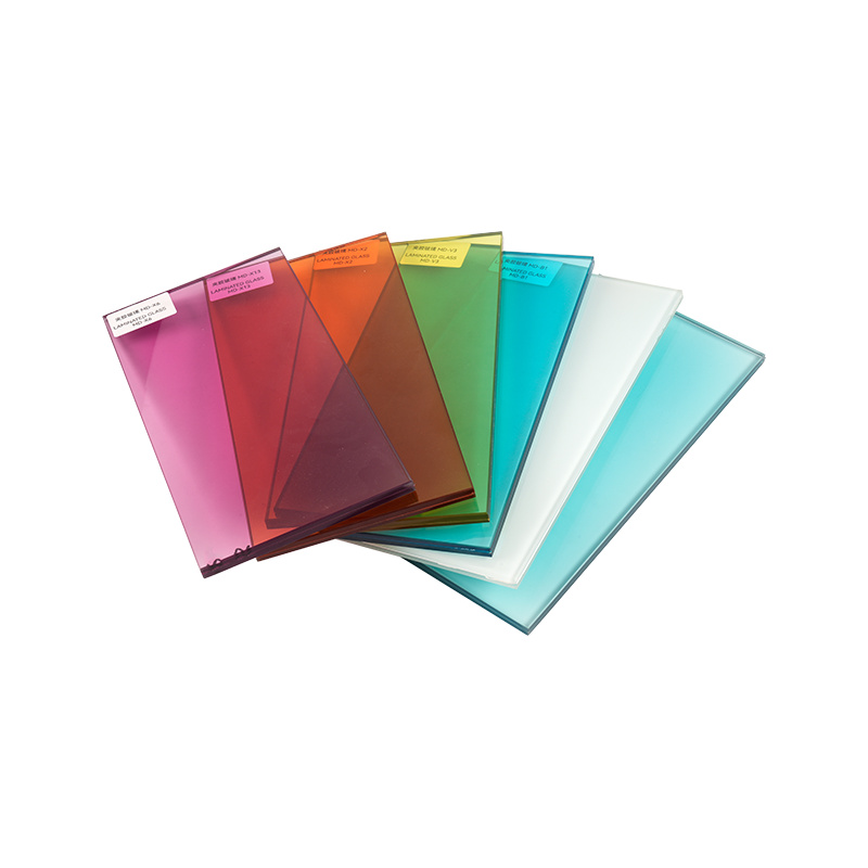 EVA dan PVB Warna Film Tersedia Kaca Laminasi Berwarna Berwarna Radiasi
